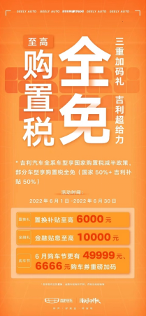 购置税全免，福利加码万券齐发，2022吉利购车节正式启动(1)622