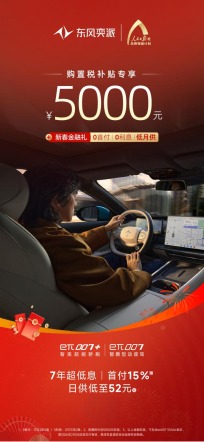 【政策稿】马年如奕 限时加码！东风奕派开启新春购车季，下订立减至高6000元964